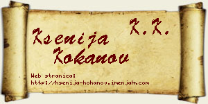 Ksenija Kokanov vizit kartica